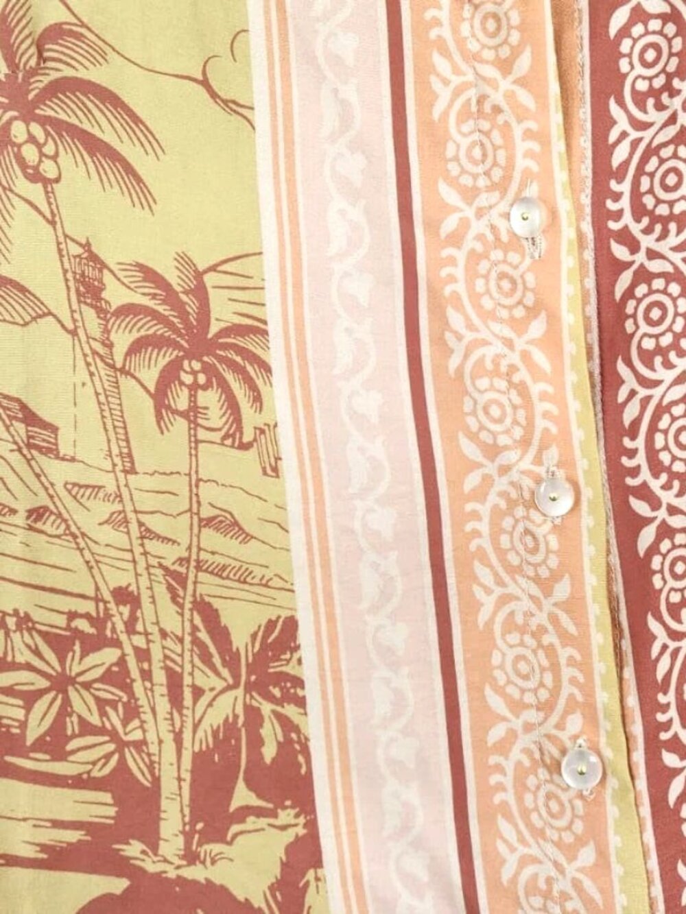 ✨NEW! Luxury CALYPSO St Barth Farm Rio Print Rayon Silk Button up Shirt Top $379 - Picture 9 of 10
